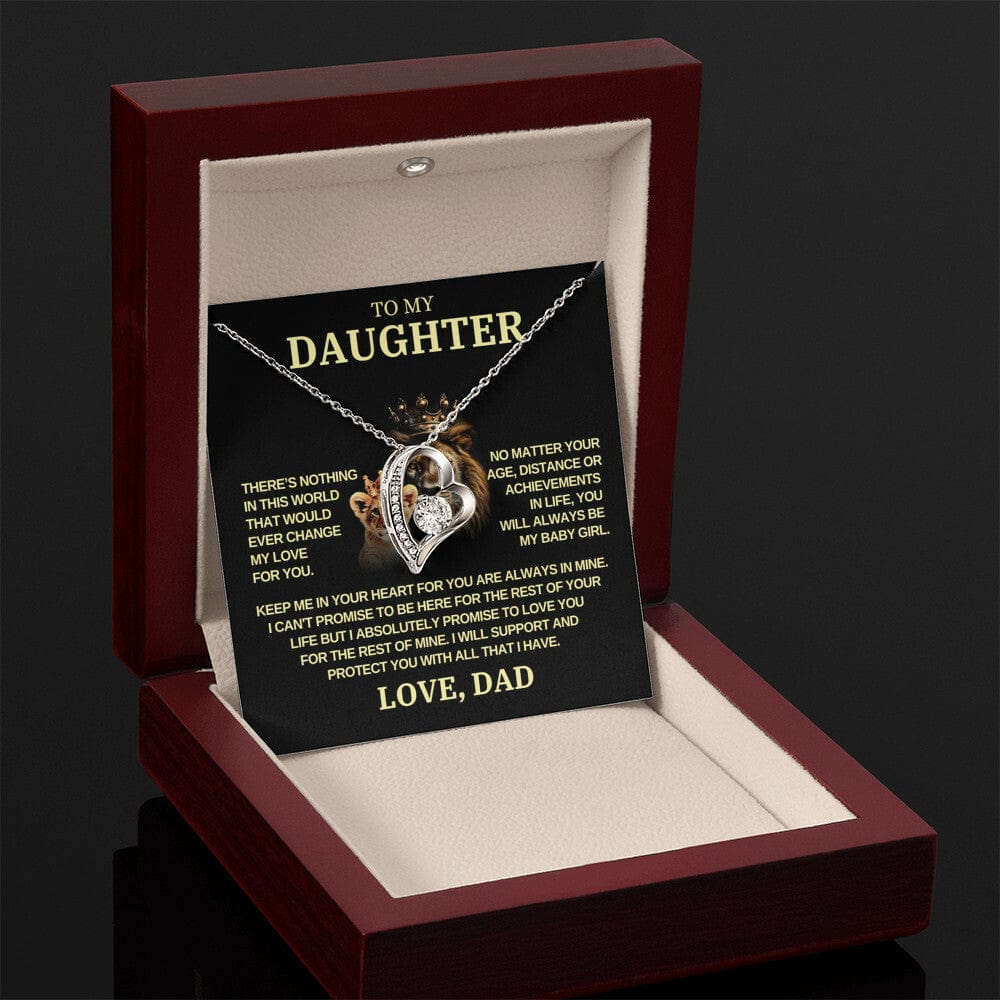 To My Daughter | Gift From Dad | Always My Baby Girl | Forever Love Necklace