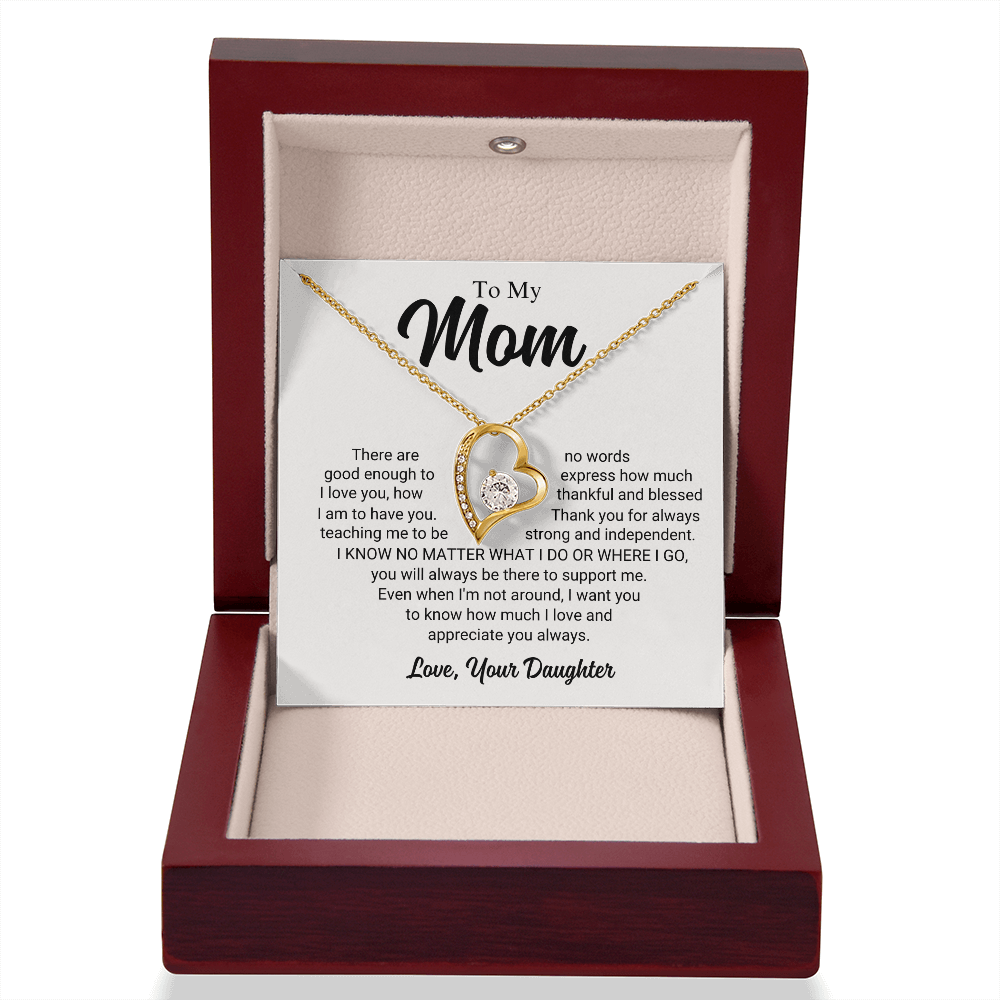 To My Mom | I Appreciate You | Forever Love Necklace