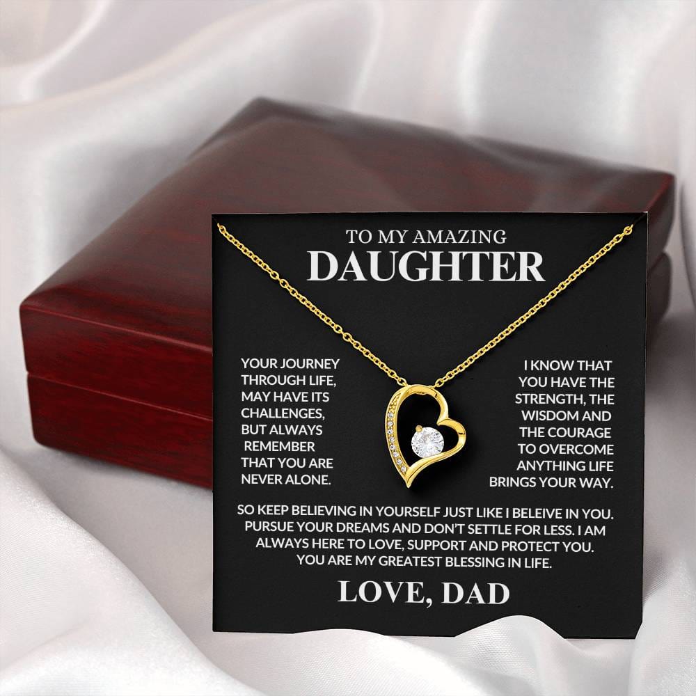 To My Amazing Daughter | Keep Believing In Yourself | Forever Love Necklace