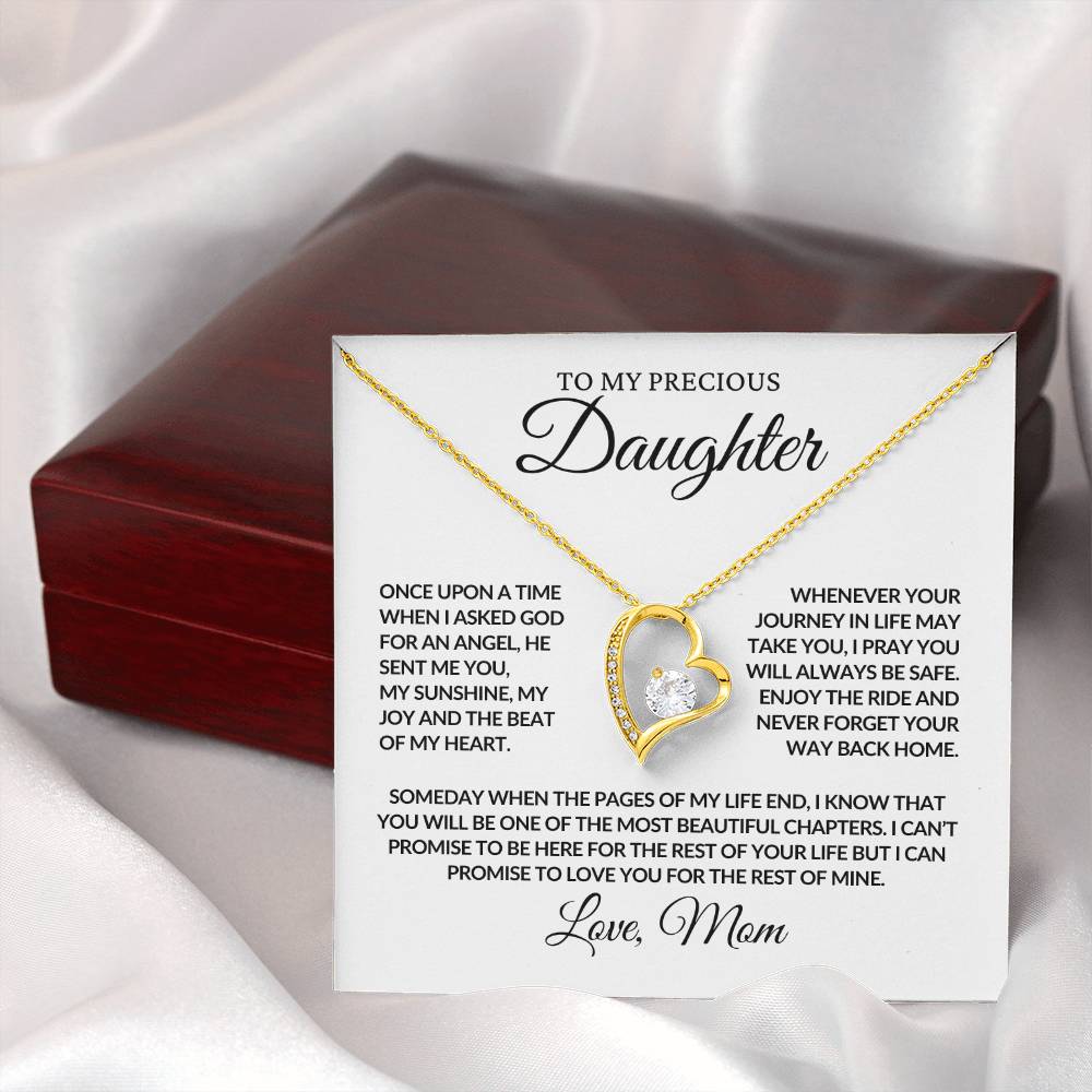 Beautiful Gift From Mom | Precious Daughter | Forever Love Necklace