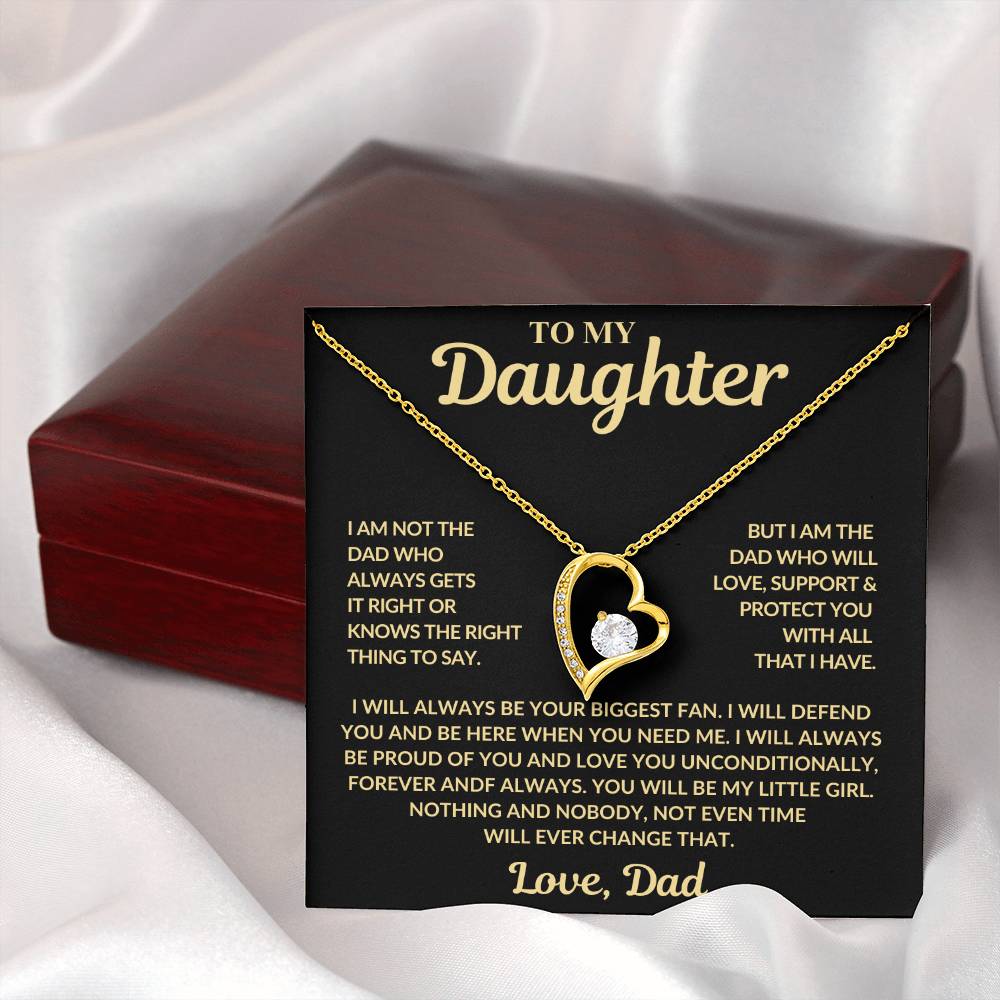 To My Daughter - Love You Unconditionally - Forever Love Necklace