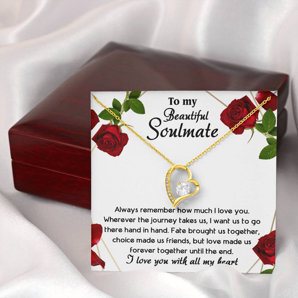 To My Beautiful Soulmate | Until The End | Forever Love Necklace