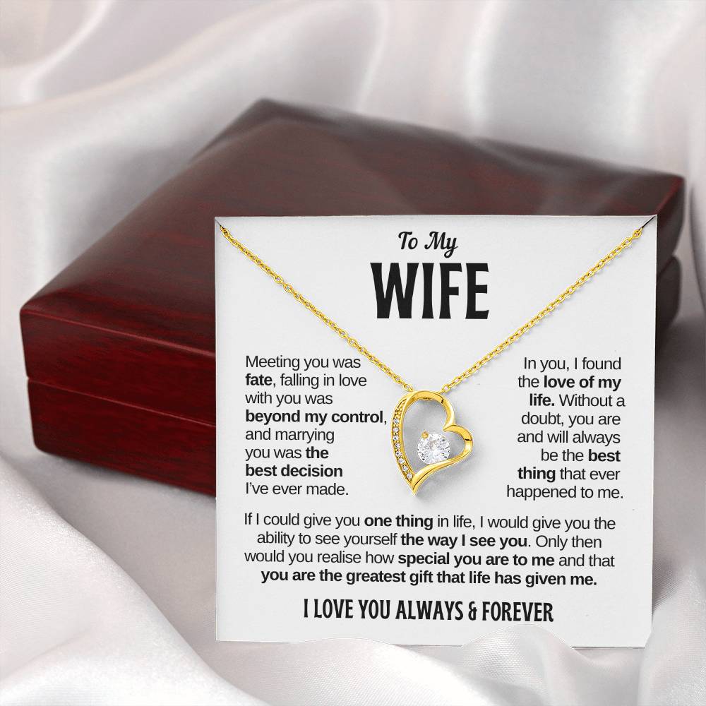 To My Wife | Greatest Gift | Forever Love Necklace