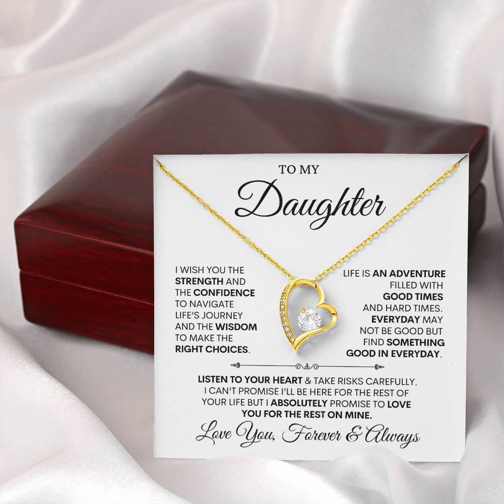 To My Daughter | Love You | Forever Love Necklace - W