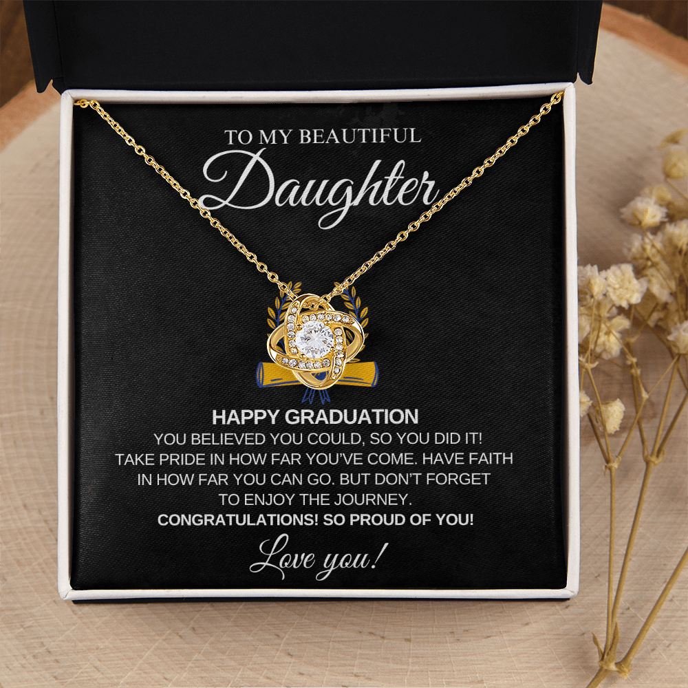 Gift For Graduation | You Did It! | Love Knot necklace