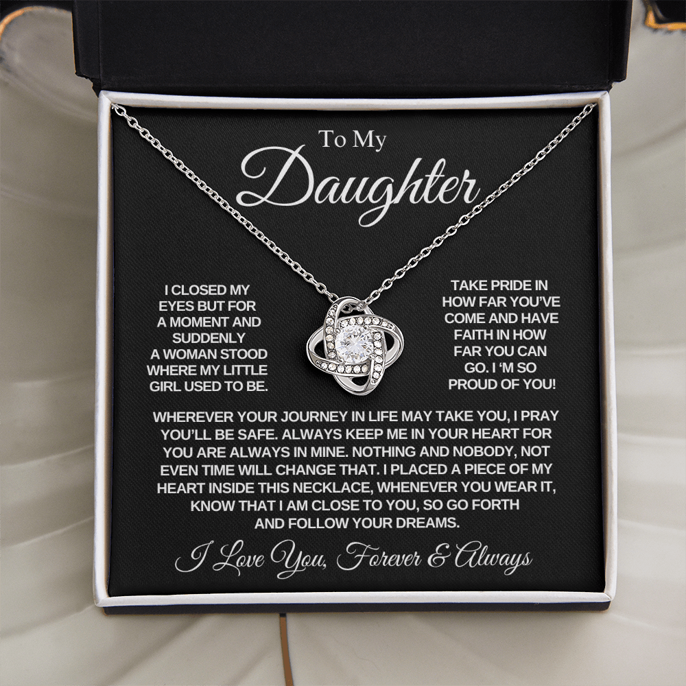 Gift For Daughter So Proud of You! | Love Knot Necklace