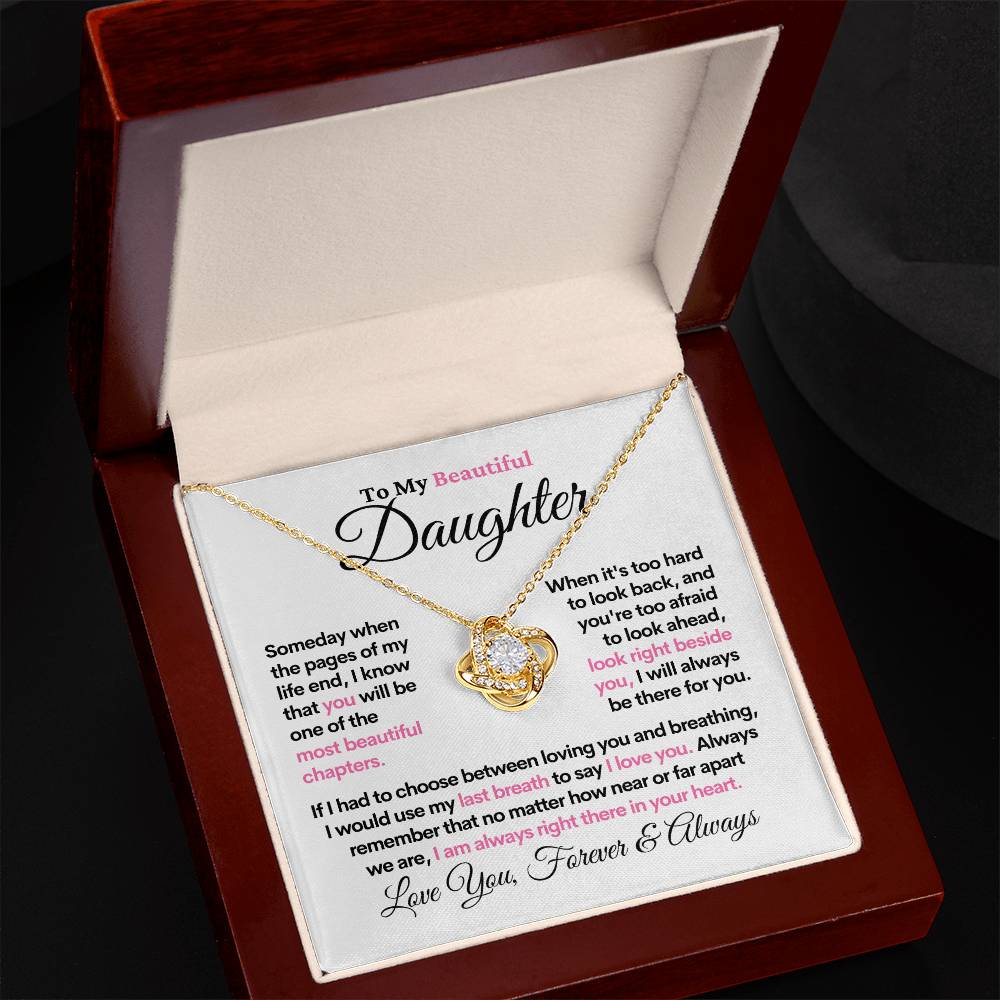 To My Beautiful Daughter | Love Knot Necklace | Beautiful Chapter