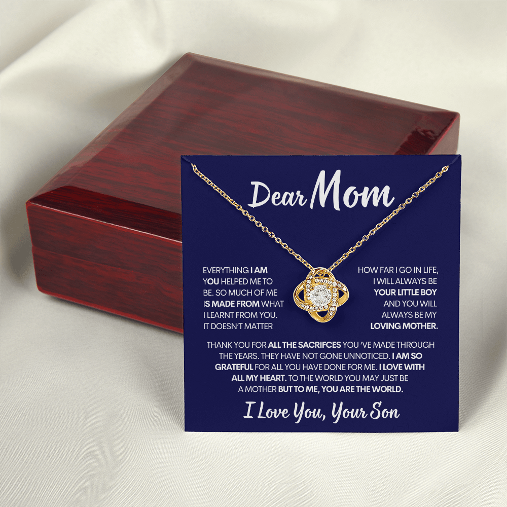 Gift For Mom | Thank You For The Sacrifices | Love Knot Necklace