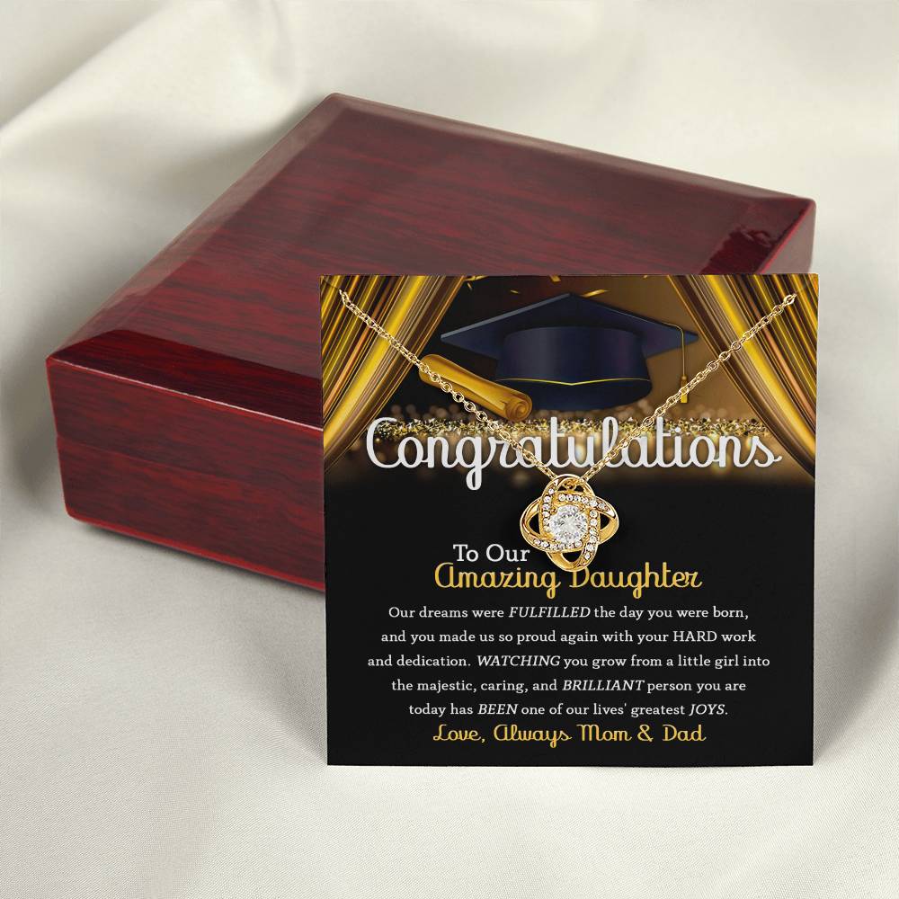 Congratulation to Our Amazing Daughter | Love Knot Necklace