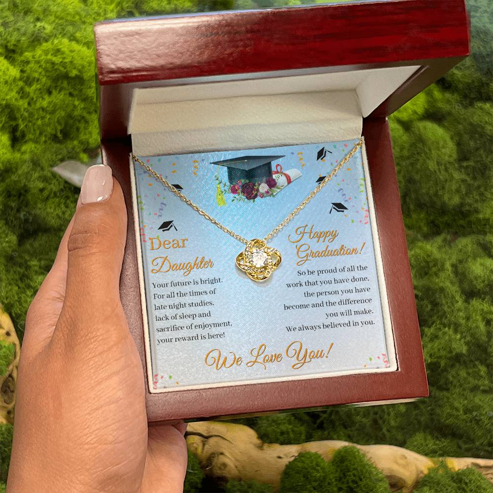 Daughter, Happy Graduation | Love Knot Necklace