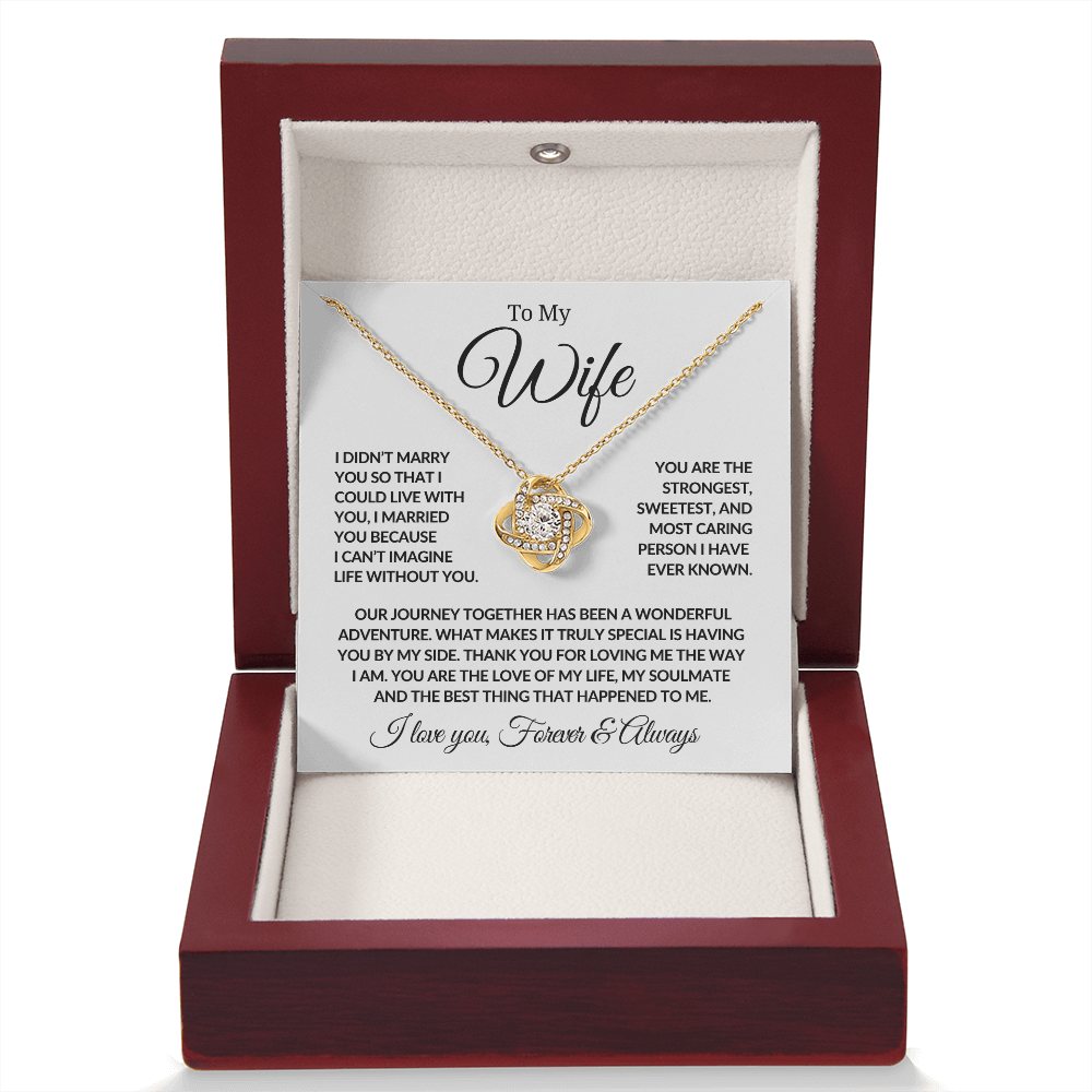 To My Wife | Love Of My Life | Love Knot Necklace