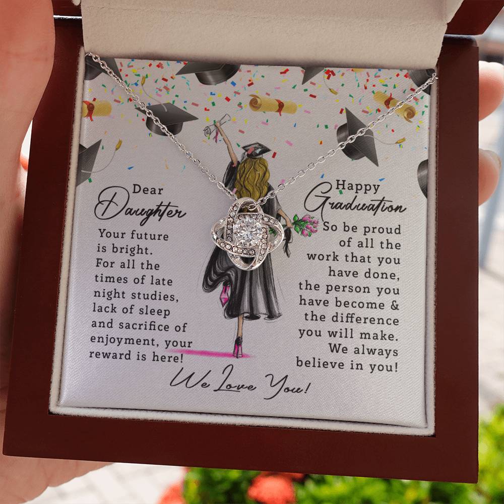 To our Daughter | Happy Graduation | Love Knot Necklace