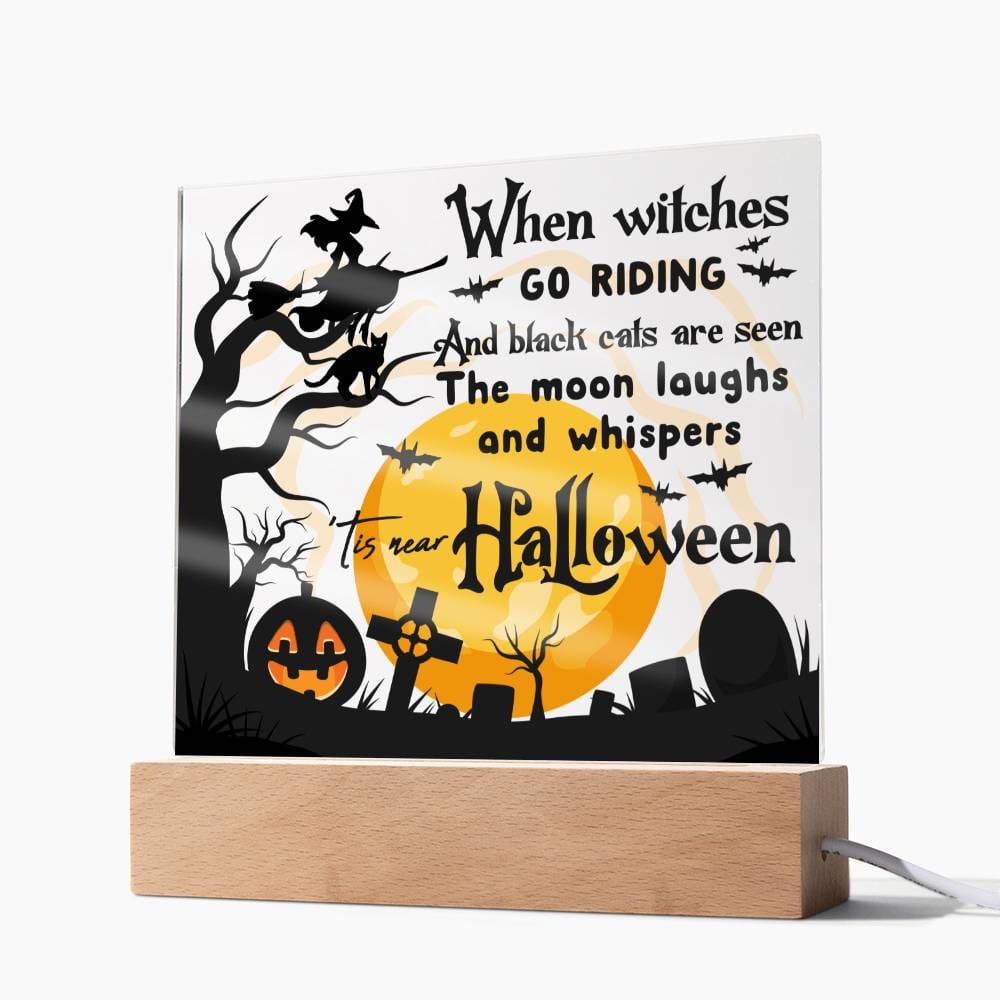 Halloween Black Cat Acrylic Plaque - JENACDirect