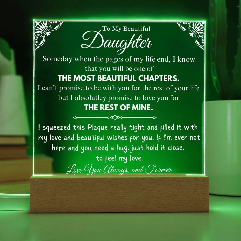 Gift For Daughter | Most Beautiful Chapters | Acrylic Plaque