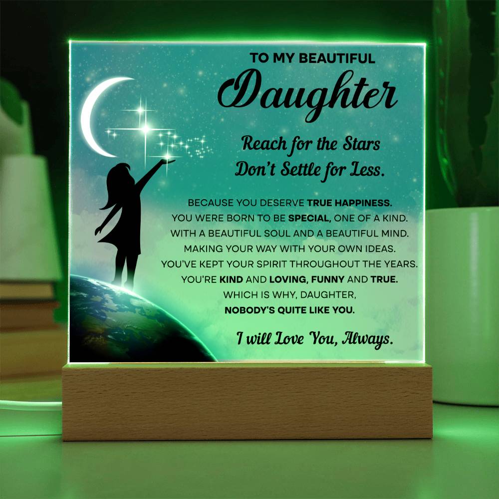 To My Daughter | Kind And Loving | Acrylic Plaque - JENACDirect