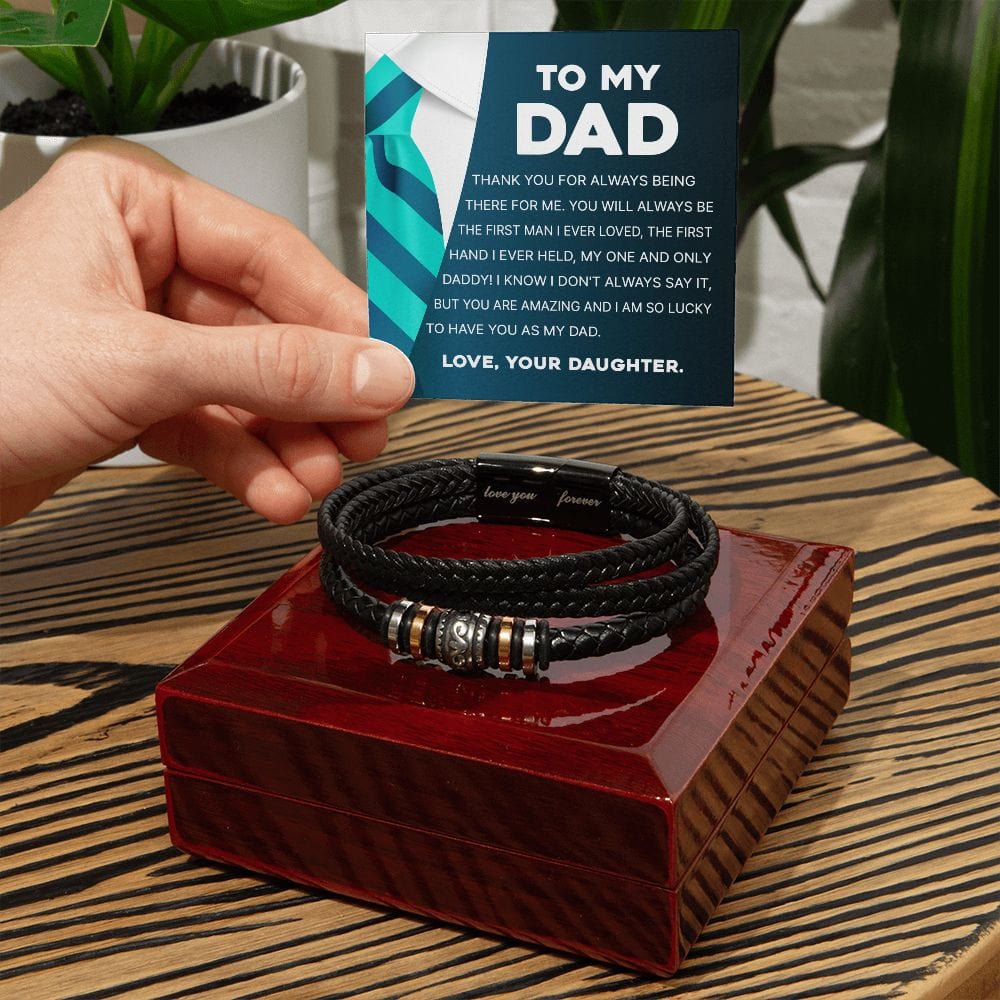 To My Dad | Thank You Men's Bracelet - JENACDirect
