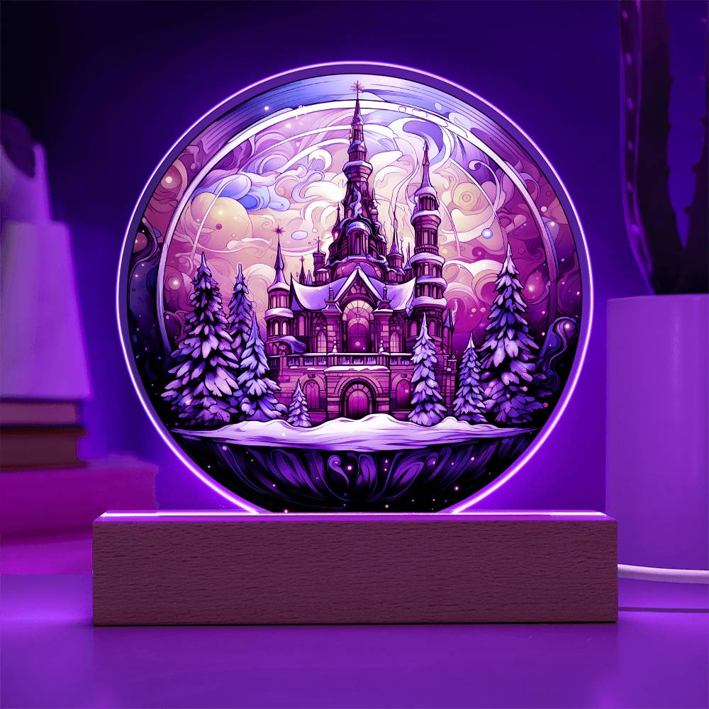 Christmas Castle Acrylic Plaque