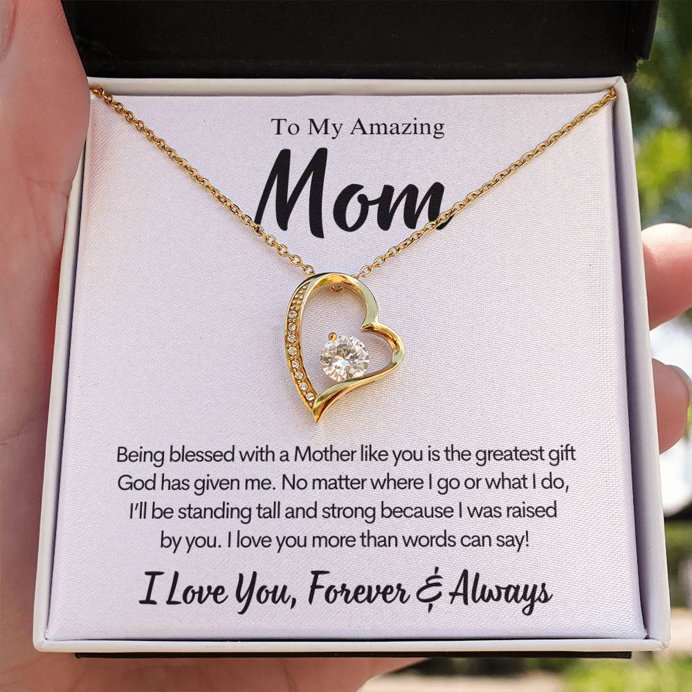 To My Amazing Mom | Greatest Gift | Forever Love Necklace