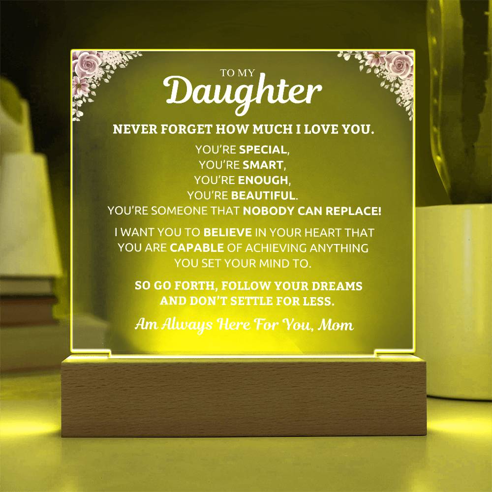 To My Daughter | You'Re Special | Gift From Mom | Acrylic Plaque