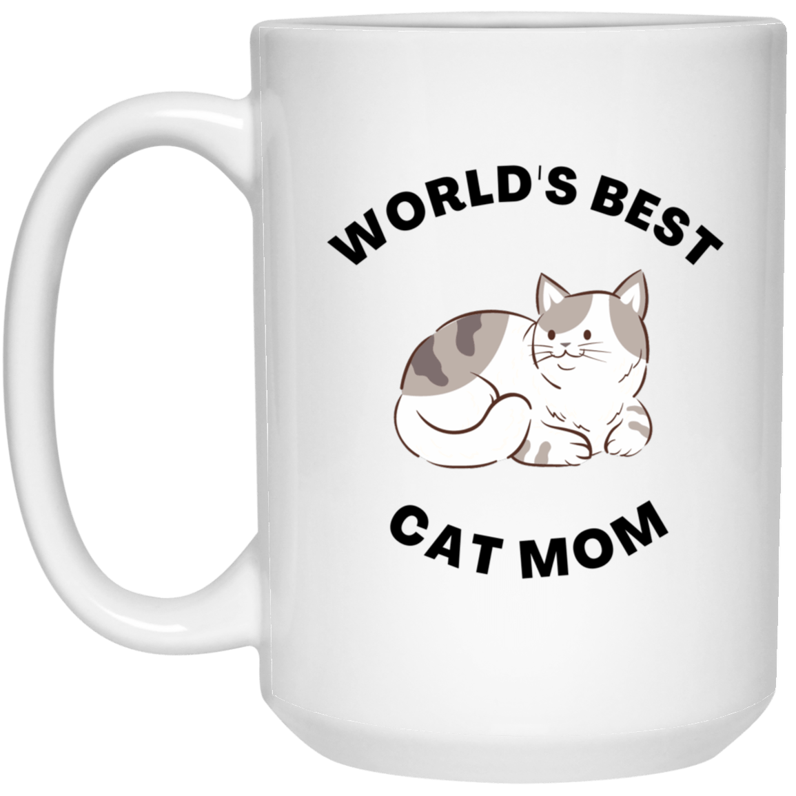World's Best Cat Mom 15 oz. White Mug - JENACDirect