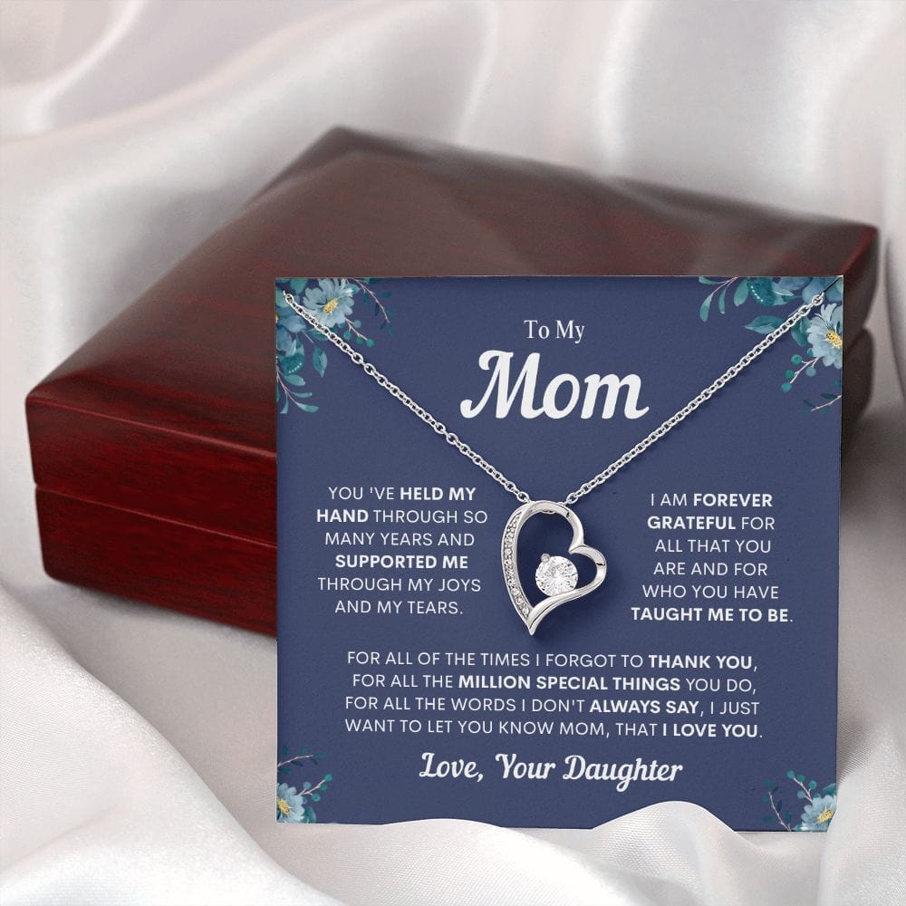 To my Mom | Forever Grateful | Forever Love Necklace - JENACDirect