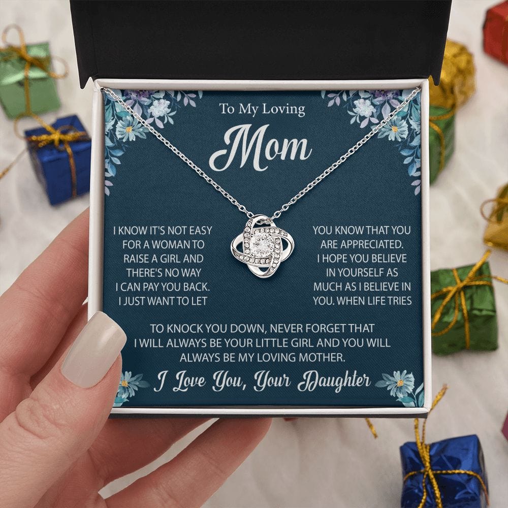 To My Loving Mom | I Appreciate You | Love Knot Necklace - JENACDirect