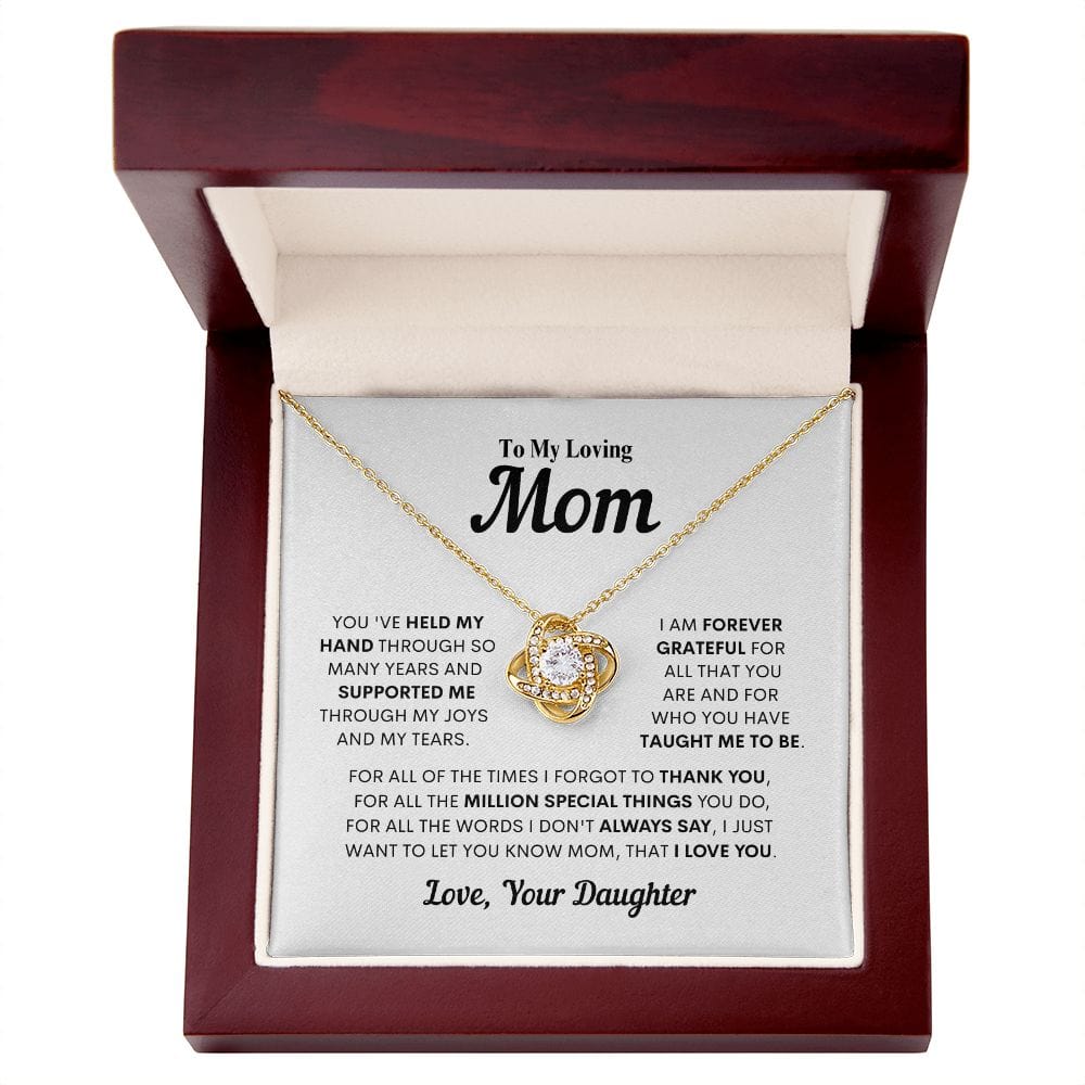 To My Loving Mom from Daughter | Love Knot Necklace - JENACDirect