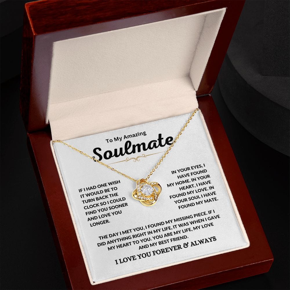 To My Amazing Soulmate Love Knot Necklace - JENACDirect