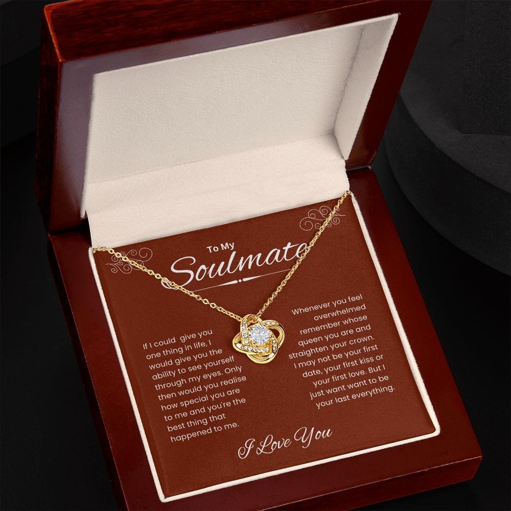 To My Soulmate Love Knot Necklace - JENACDirect