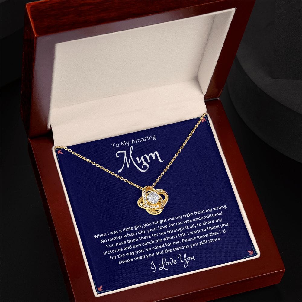 To My Amazing Mum - Love Knot Necklace - JENACDirect