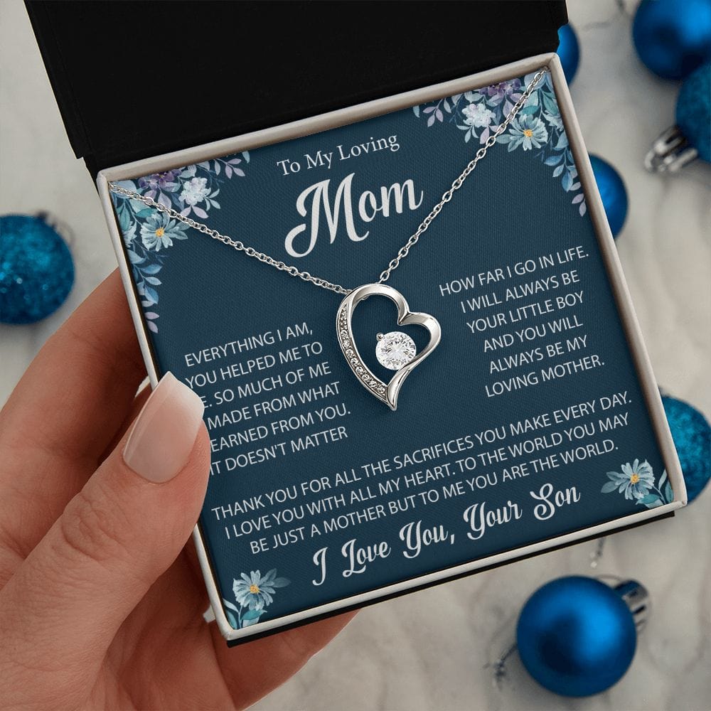 To My Loving Mom from Son | Forever Love Necklace - JENACDirect