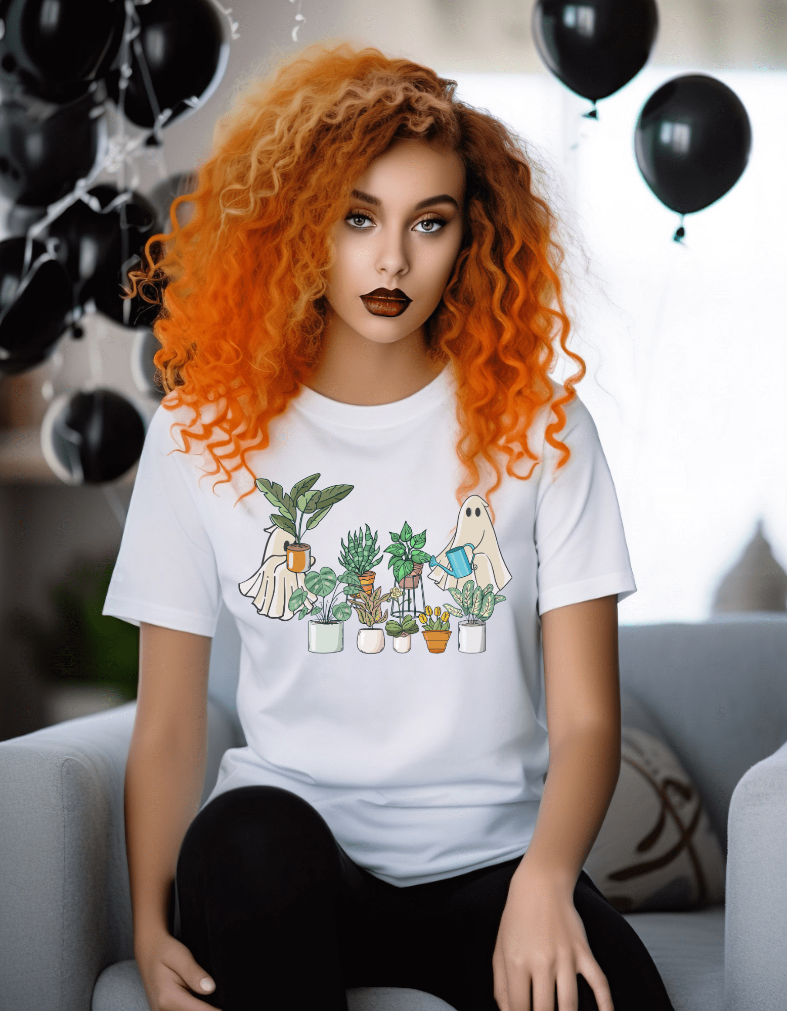 Halloween Ghost Plant T-Shirt - JENACDirect