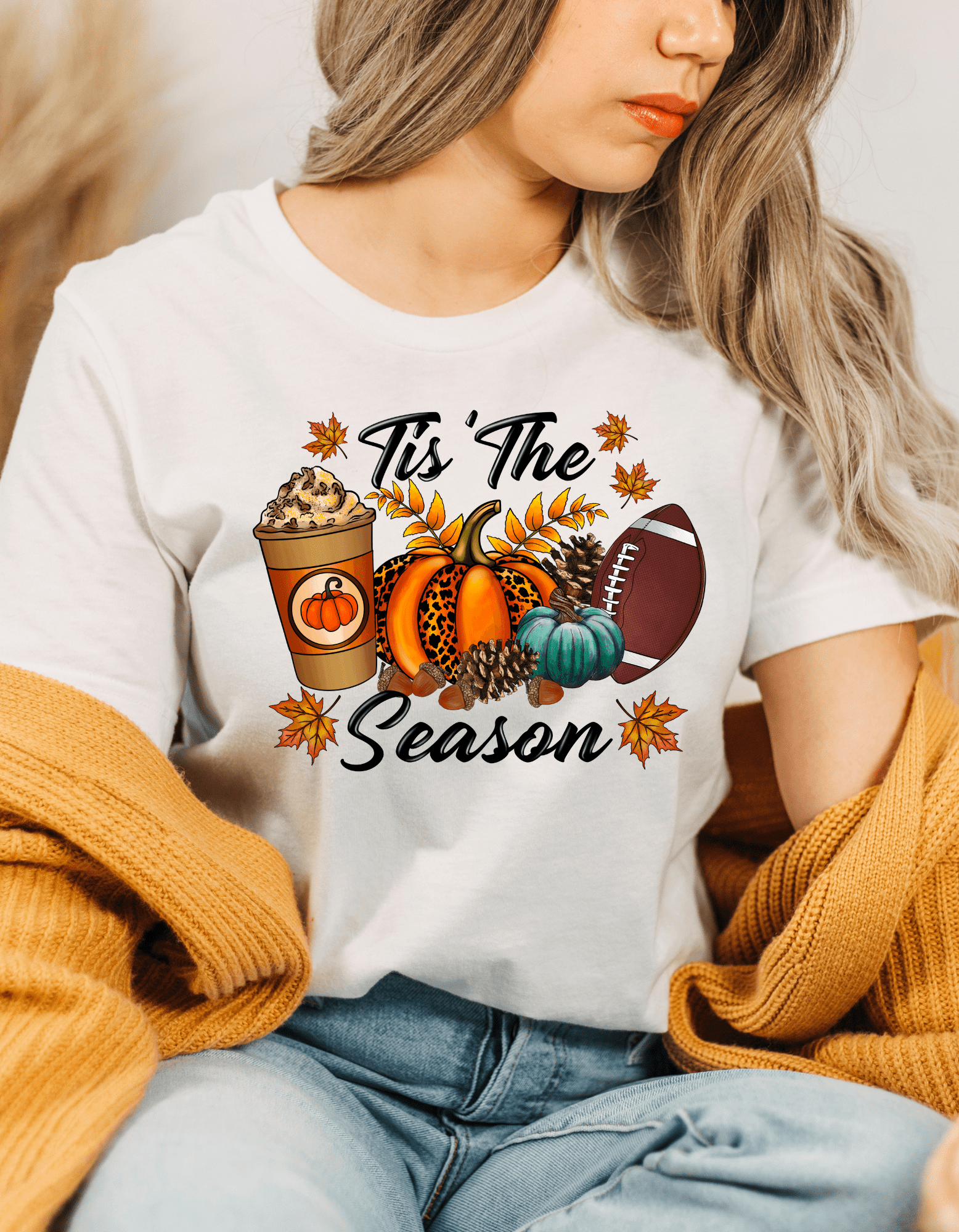 Tis The Season Football | Pumpkin Season T-Shirt - JENACDirect