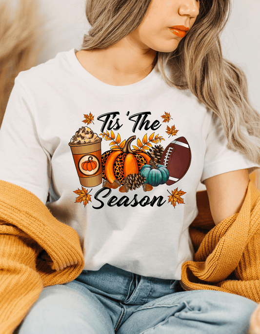 Tis The Season Football | Pumpkin Season T-Shirt - JENACDirect