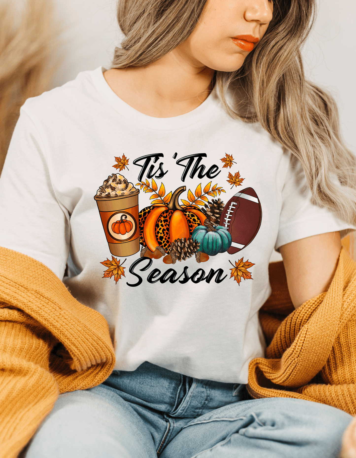 Tis The Season Football | Pumpkin Season Hoodie | Sweatshirt - JENACDirect