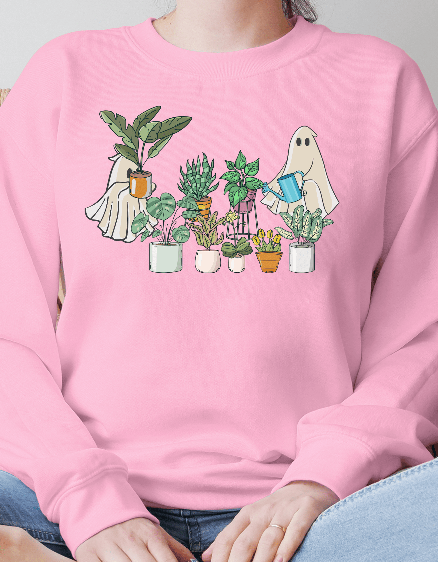 Halloween Ghost Plant Sweatshirt - JENACDirect