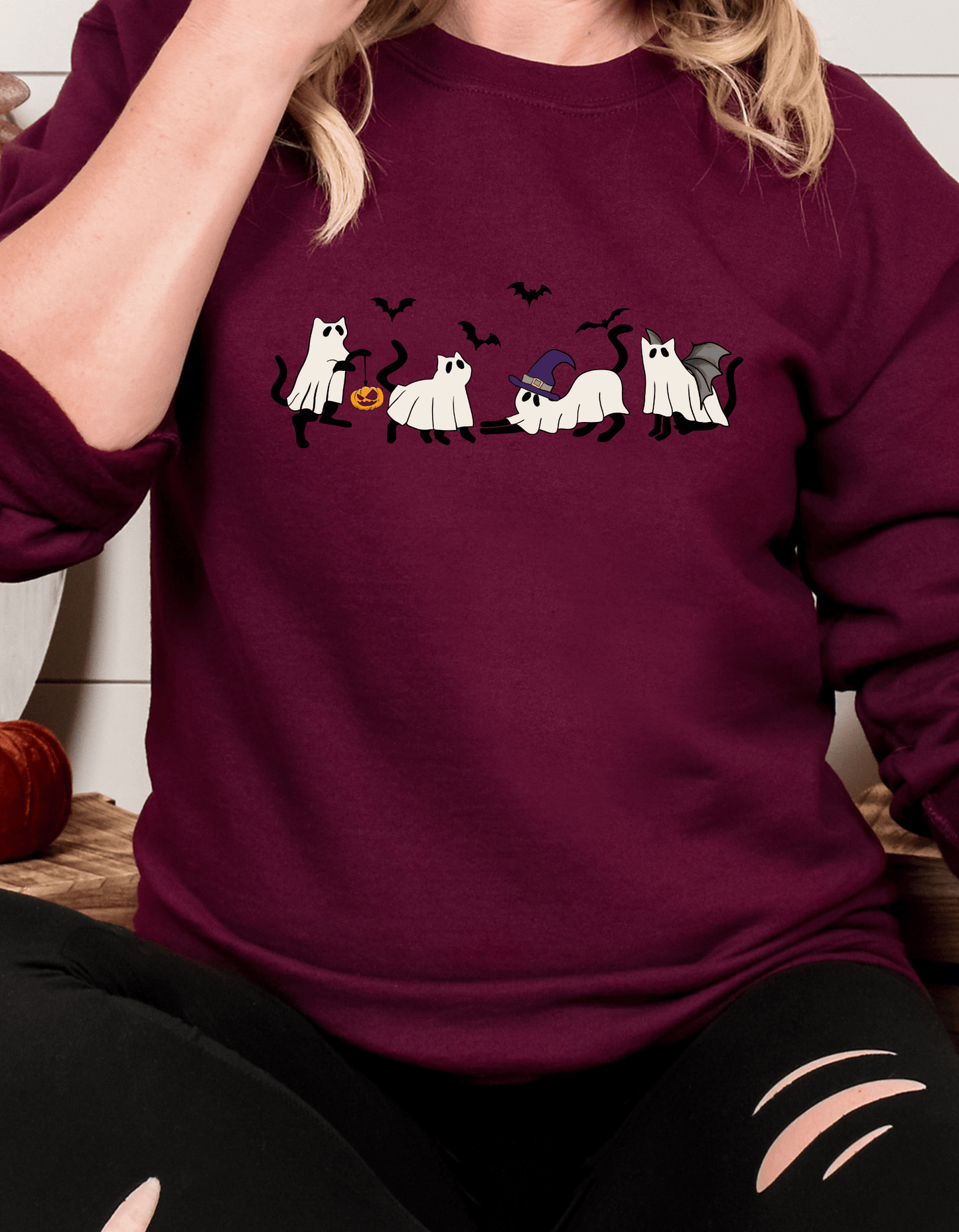 Ghost Cat T-Shirt | Sweatshirt - JENACDirect