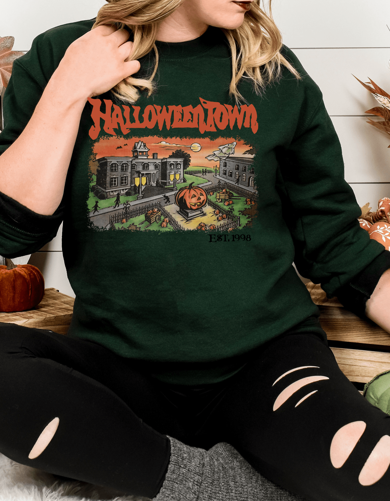 Halloweentown Est 1998 Sweatshirt, Retro Halloweentown Sweatshirt - JENACDirect