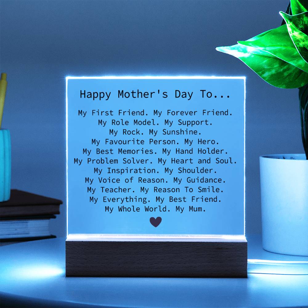 Happy Mother's Day To......| My Mum | Acrylic Plaque