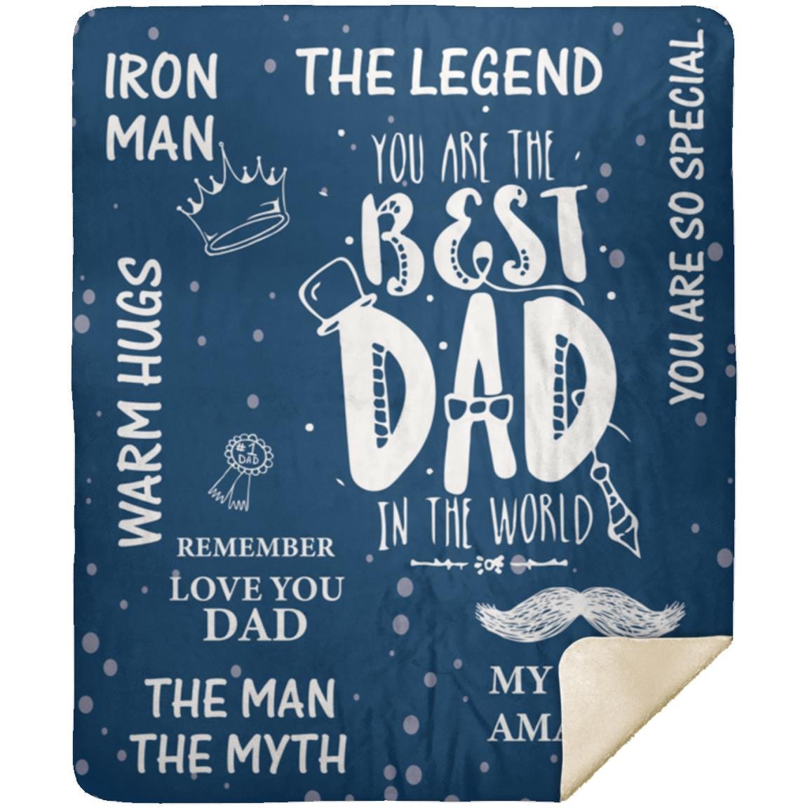 You Are the Best Dad in the World | Cozy Plush Fleece | Arctic Fleece | Premium Mink Sherpa Blanket - JENACDirect