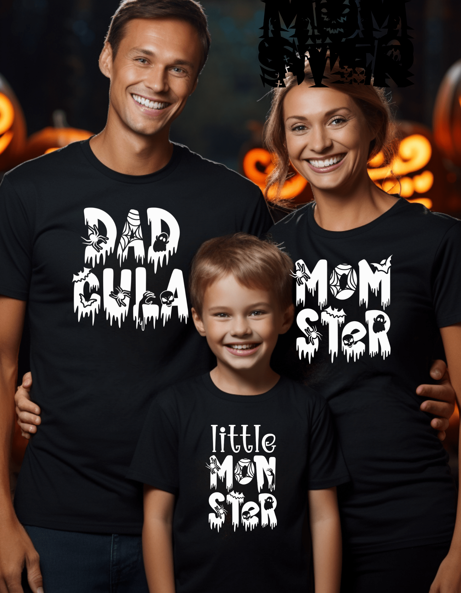 Family Halloween T-Shirt / Sweatshirt | Dadcula, Momster & Little Momster - JENACDirect