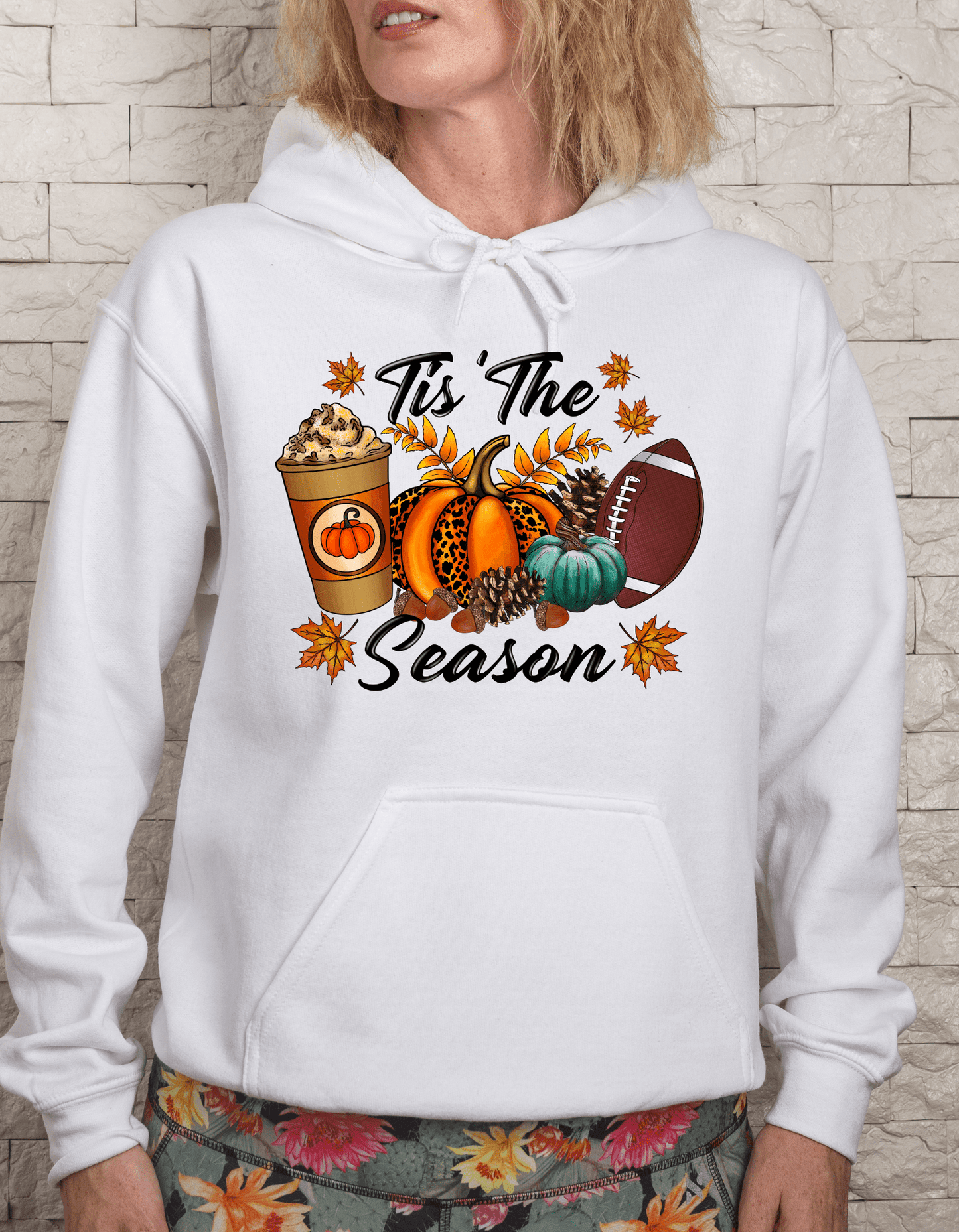 Tis The Season Football | Pumpkin Season Hoodie | Sweatshirt - JENACDirect