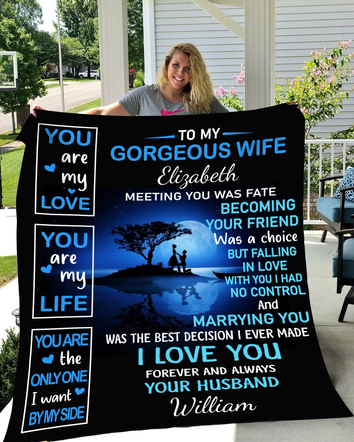 To My Gorgeous Wife | Best Decision| Fleece | Sherpa Blanket