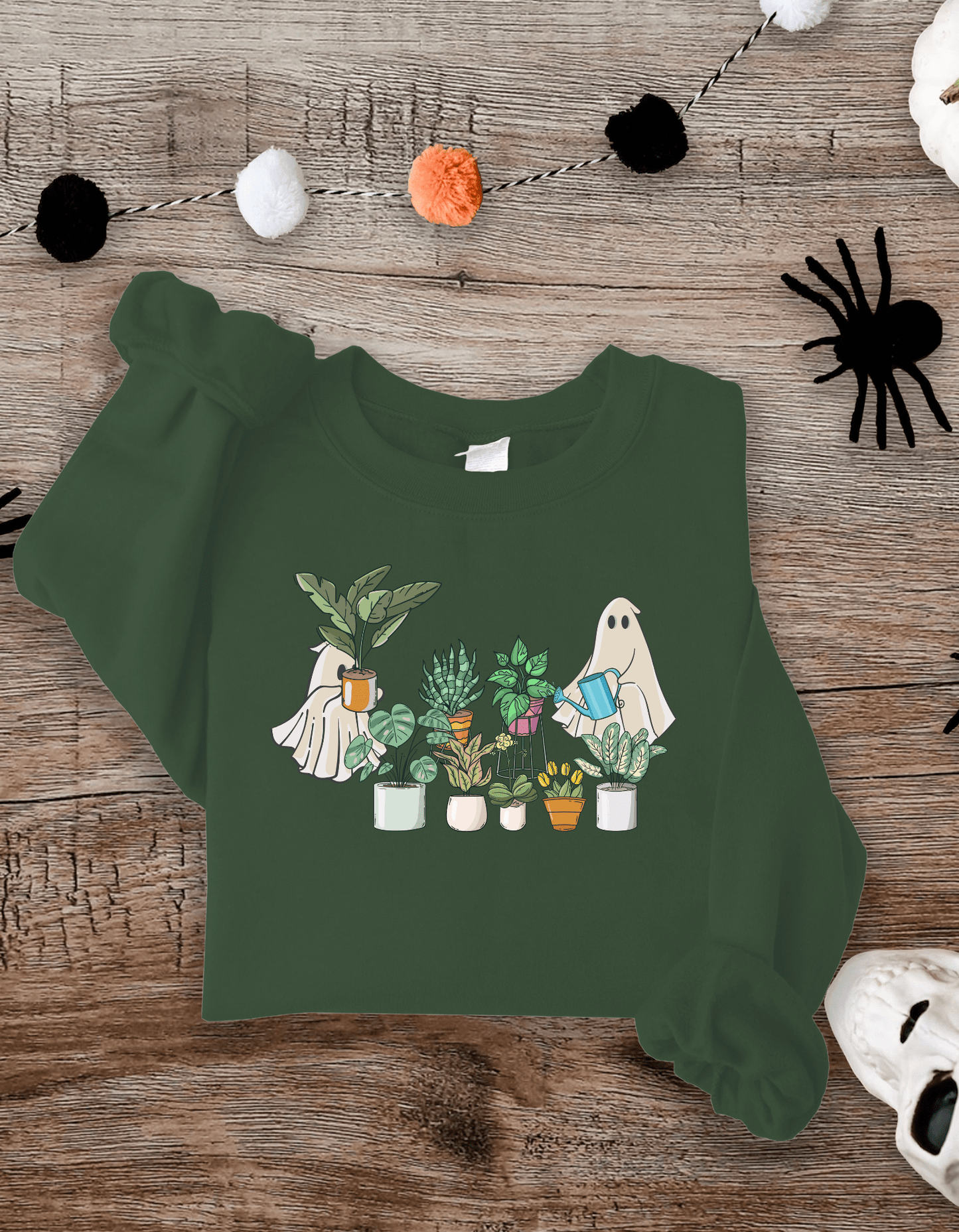 Halloween Ghost Plant Sweatshirt - JENACDirect