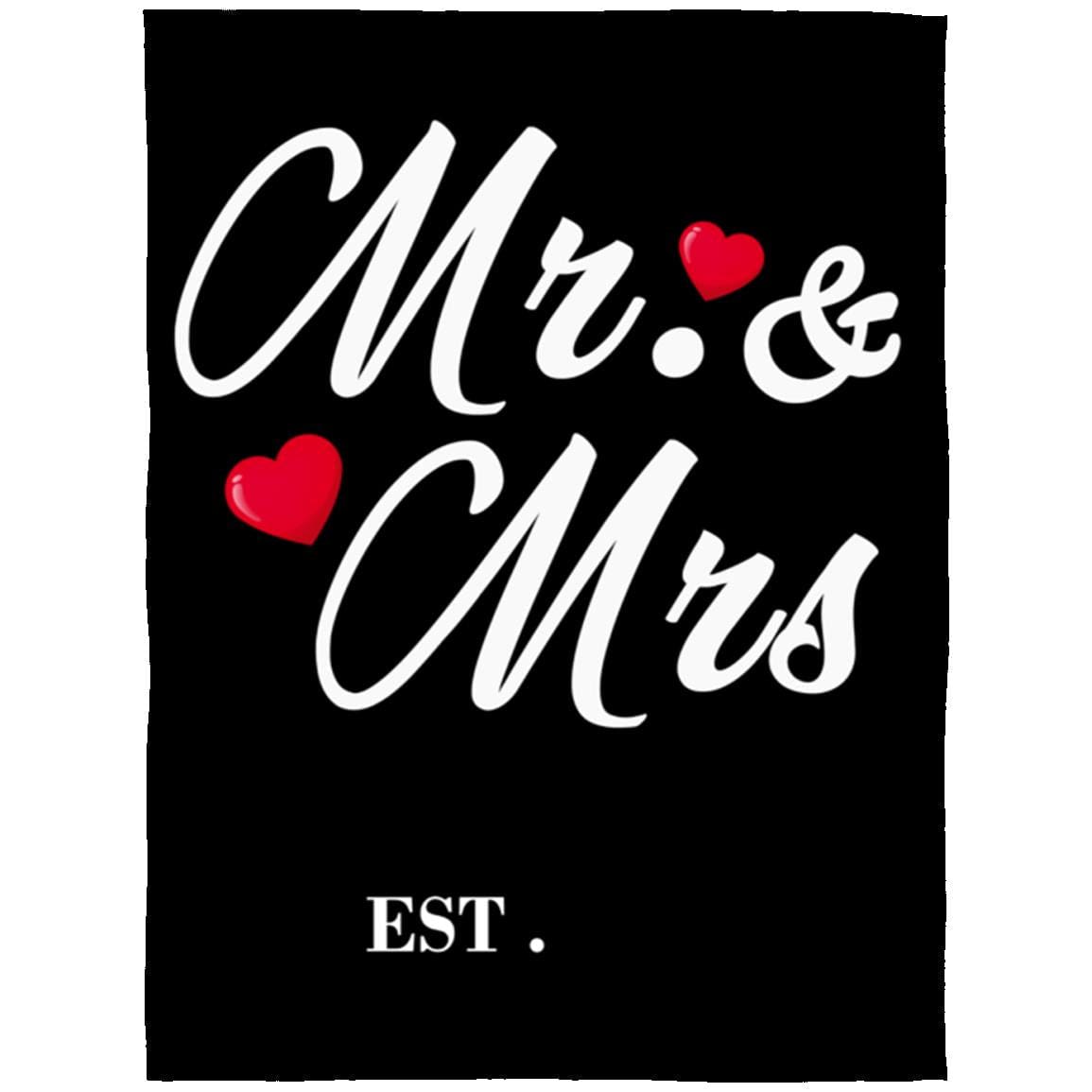 Personalized Mr & Mrs | Cozy Plush Fleece Blanket | Premium Sherpa Blanket