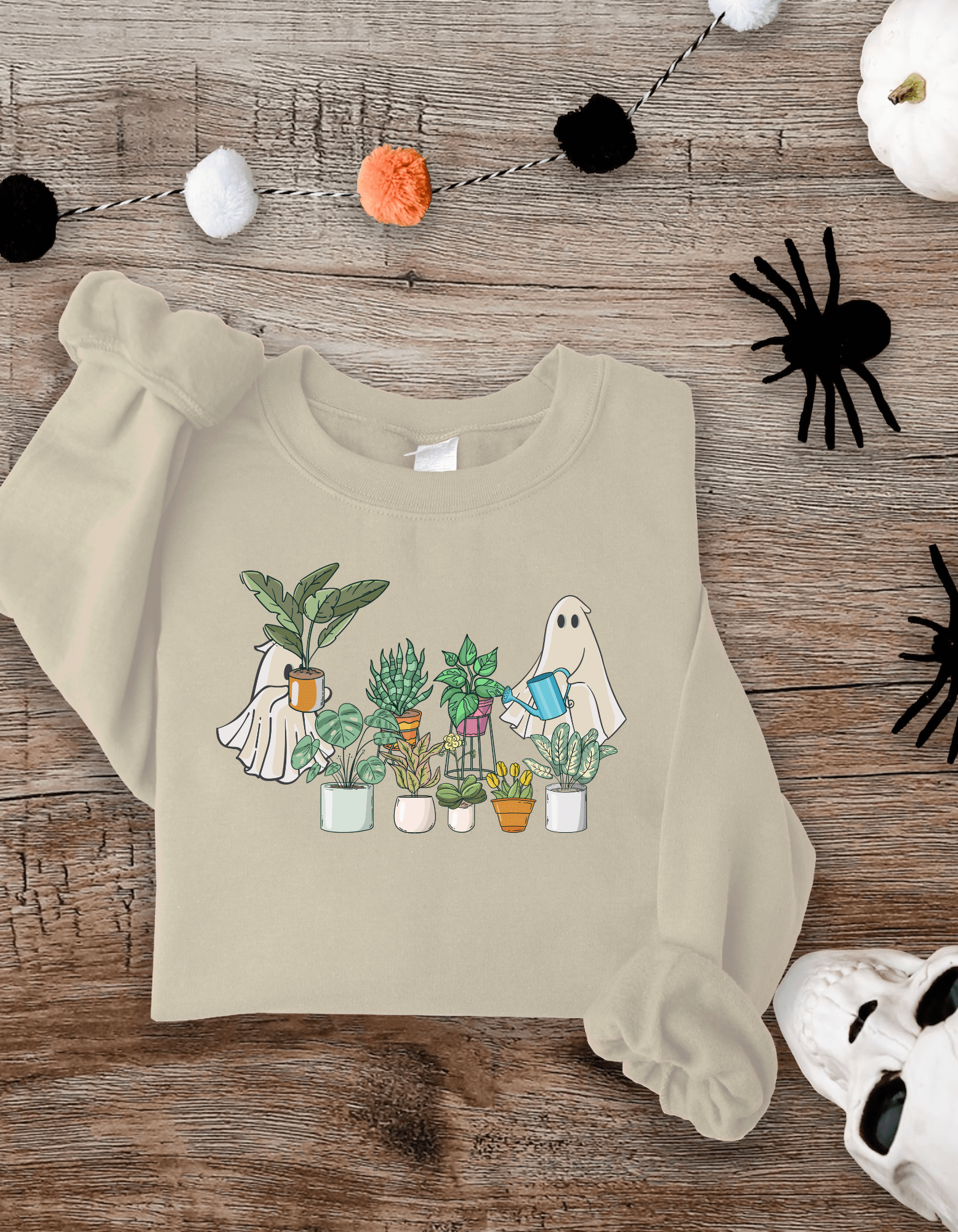 Halloween Ghost Plant Sweatshirt - JENACDirect