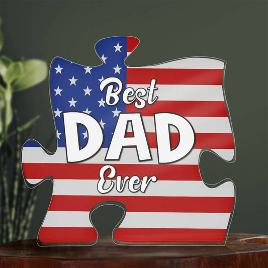 American Flag | Best Dad Ever  | Acrylic Plaque | Gift For Dad