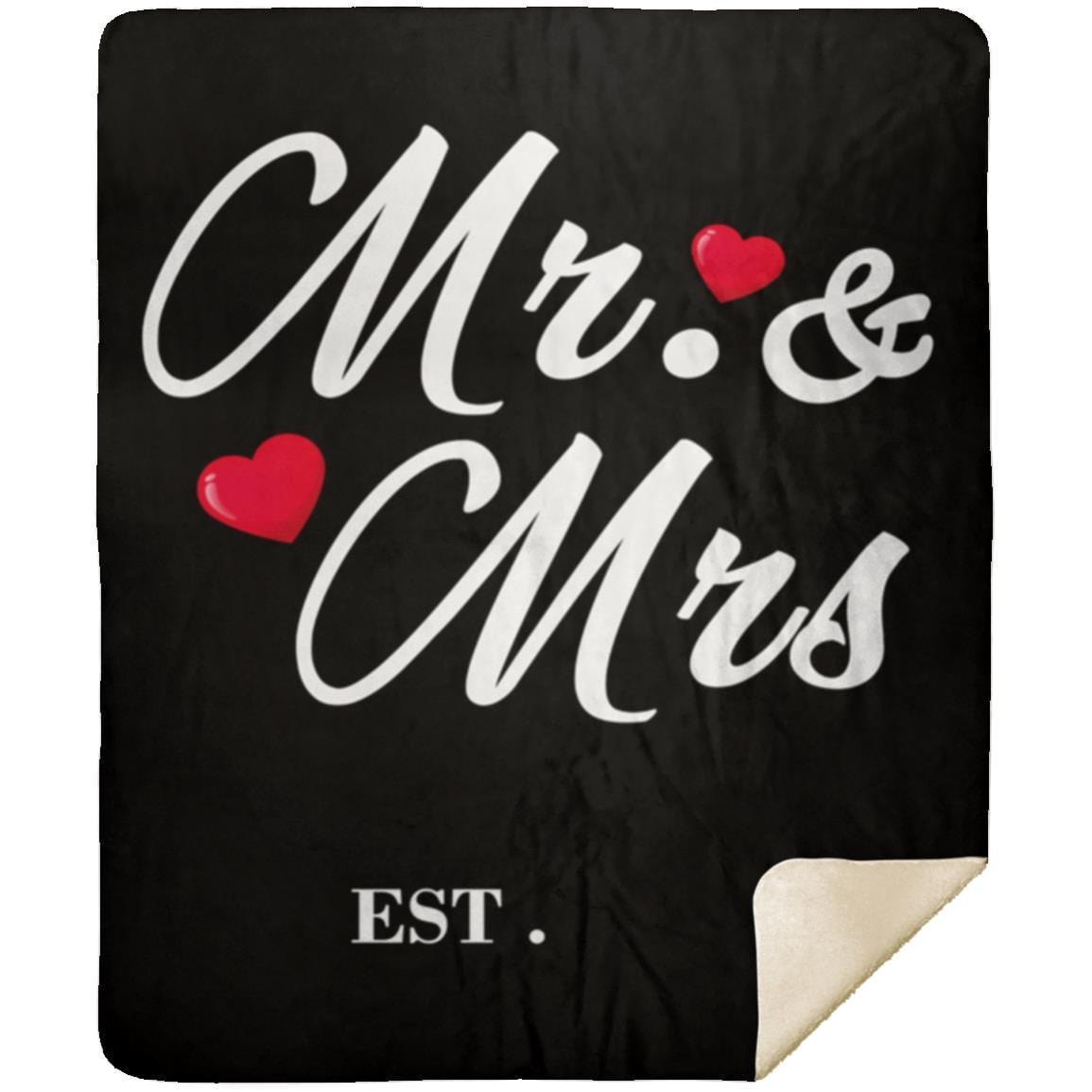 Personalized Mr & Mrs | Cozy Plush Fleece Blanket | Premium Sherpa Blanket