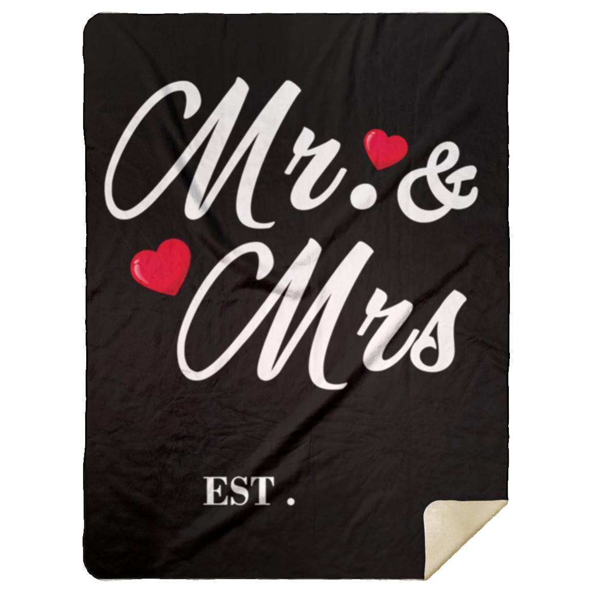 Personalized Mr & Mrs | Cozy Plush Fleece Blanket | Premium Sherpa Blanket