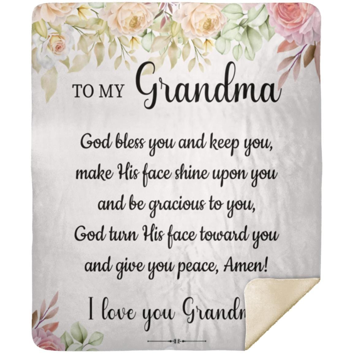 To My Grandma | I Love You | Cozy Plush | Arctic Fleece | Sherpa Mink Blanket - JENACDirect